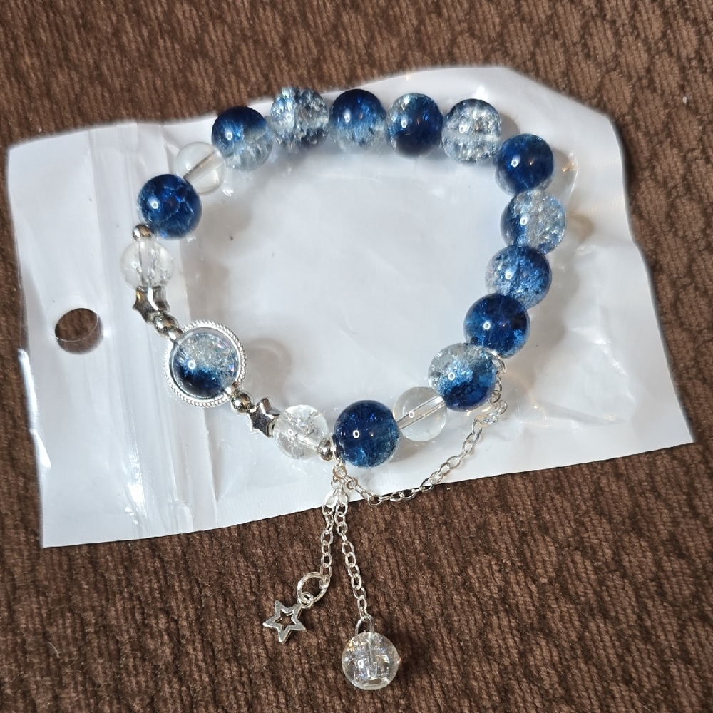 NWT Lacemade Rare GWP Celestial Bracelet One Size Blue&Silver